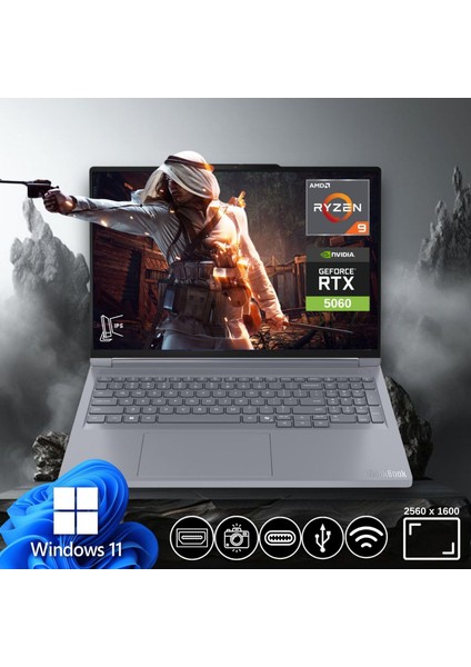 Thinkbook G6 Ryzen9 8940HX 64GB 512GB Nvme SSD 8gb RTX5060 21U00013TX ATL15 16" WIN11PRO Notebook