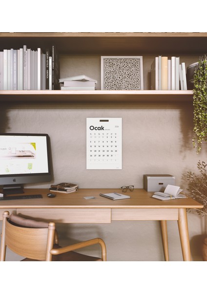 MunuCal XL - 2026 Duvar Takvimi 6 Yaprak 300 gr 33 x 48 cm Minimalist Tasarım fırsatları