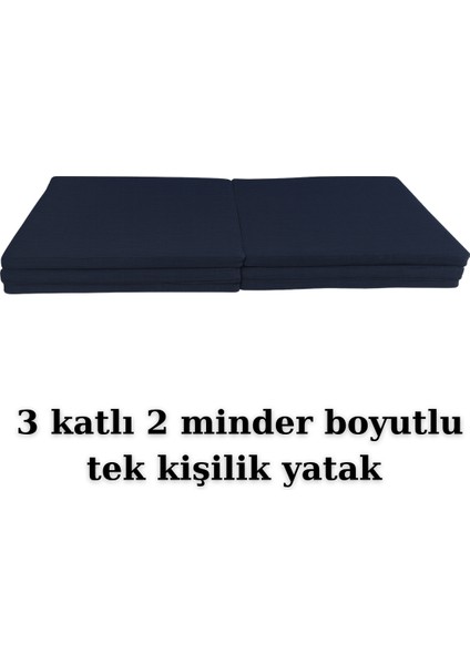 Multipurpose 5 In 1 Mavi Çift Kişilik Katlanır Süngerli Misafir Yer Yatağı ve Minder 7cm modelleri