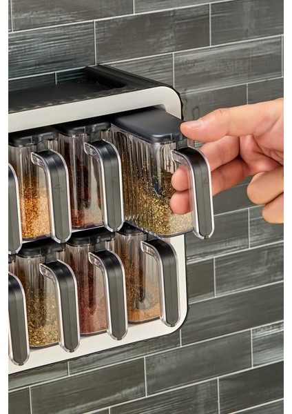 12’li Baharatlık Seti Kendinden Yapışkanlı Kaşıklı Kapaklı Etiketli Baharatlık Seti fiyatları