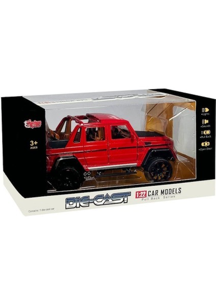 HCL-902 Çek Bırak 1:22 Sesli ve Işıklı Metal Jeep -Vardem