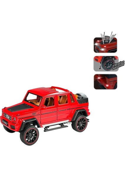 HCL-902 Çek Bırak 1:22 Sesli ve Işıklı Metal Jeep -Vardem modelleri