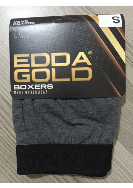 Gold Penye Kumaş Likralı Erkek Boxer - Antrasit - Small - 3lü fiyatları