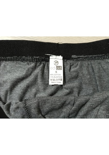 Gold Penye Kumaş Likralı Erkek Boxer - Antrasit - Small - 3lü