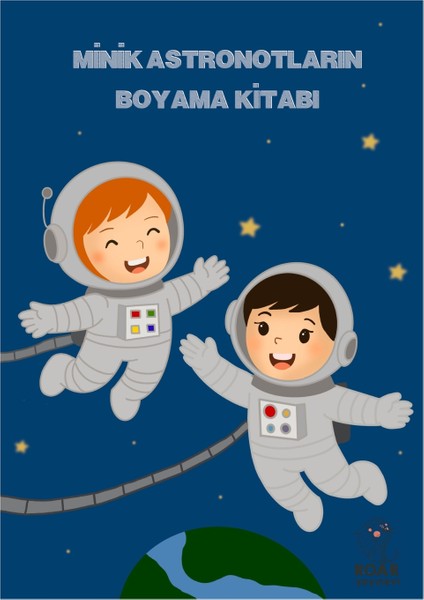 Minik Astronotların Boyama Kitabı
