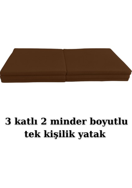 Multipurpose 5 In 1 Kahverengi Çift Kişilik Katlanır Süngerli Misafir Yer Yatağı ve Minder 7cm modelleri