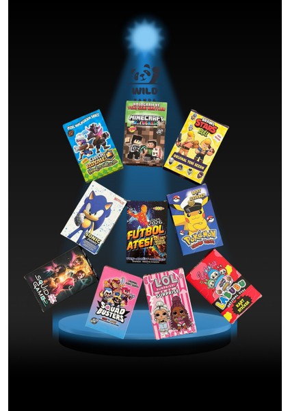 Clash Royale- Minecr@ft - Brawl Stars - Sonic - Futbol Ateşi - Pokemon- Squad B.-Lol-Labubu-Squid G.