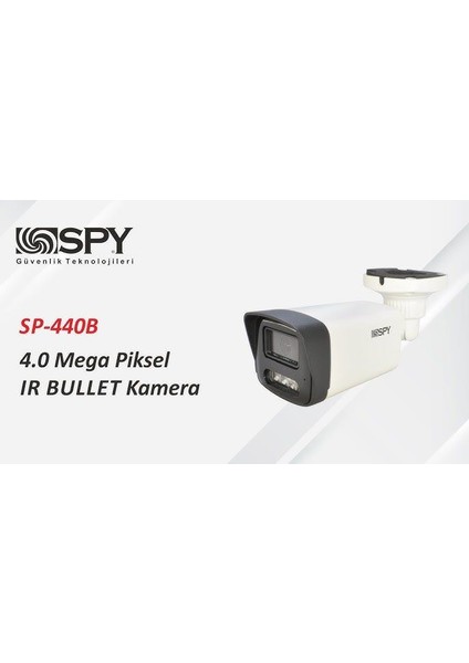 SP-440B 4.0 Mp 3,6 mm Mp Lens H.265+ Ir Bullet Ip Kamera