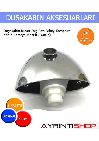 Duşakabin Küvet Duş Seti Dikey Kompakt Kabin Batarya Plastik ( Gaga) 1ADET