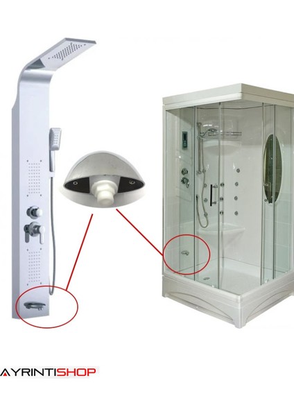 Duşakabin Küvet Duş Seti Dikey Kompakt Kabin Batarya Plastik ( Gaga) 1ADET indirimleri