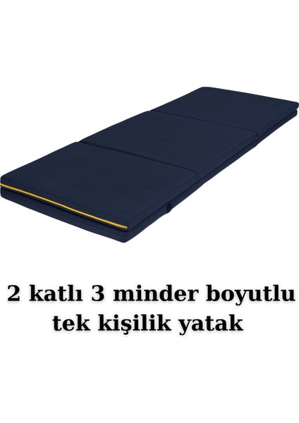 Multipurpose 5 In 1 Mavi Çift Kişilik Katlanır Süngerli Misafir Yer Yatağı ve Minder 7cm fiyatları