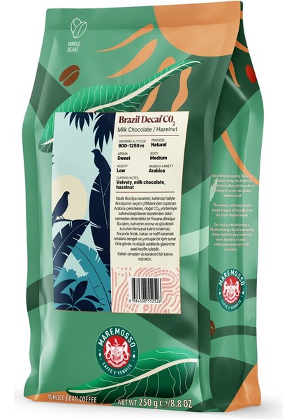 Brazil Decaf Co2 Yöresel Filtre Kahve 250 Gr.