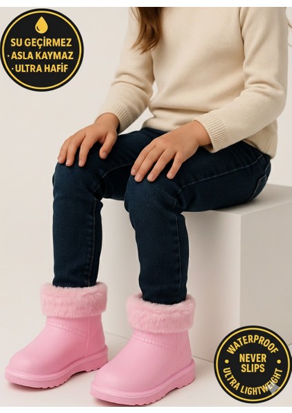 Çocuk Kışlık Kar Yağmur Botu– Su Geçirmez, Peluş Astarlı, Eva W10290-225 Tokio Borreguito Modeli