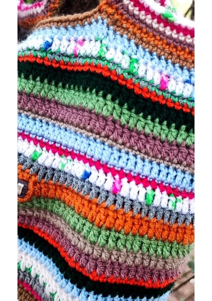 El Işi Örme Çanta / Renkli Orlon-Koton Ip Ile Tığ Işi / Astarlı, Dış Cepli (41X36) fiyatları