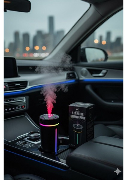 KT-H10 Siyah Oto Içi Hava Nemlendirici Tavan Yıdız Işıklı Buhar Koku Makinası fırsatları