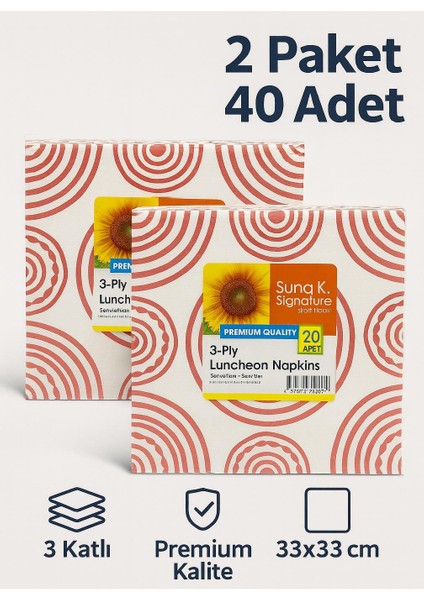Suna K Signature Collection – Premium Desenli Peçete