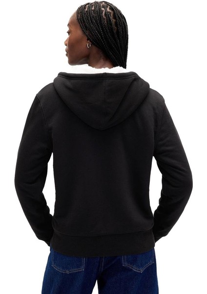 Relaxed Gap Logo Sherpa Astarlı Fermuarlı Sweatshirt - 804073 fiyatları