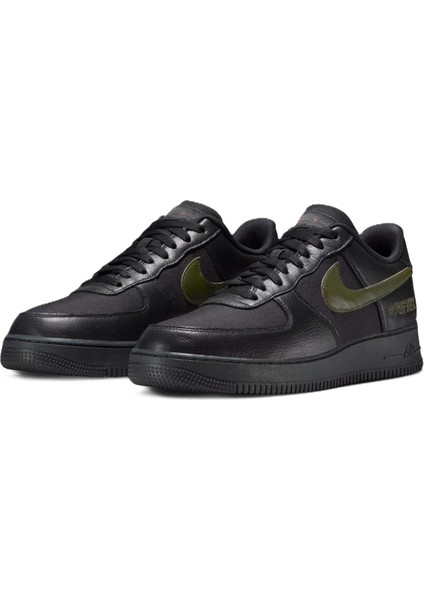 Air Force 1 Af1 Low Goretex 'black Cargo Khaki' Leather Unisex Black Sneaker Su Geçirmez Hakiki Deri Günlük Spor Ayakkabı Siyah modelleri