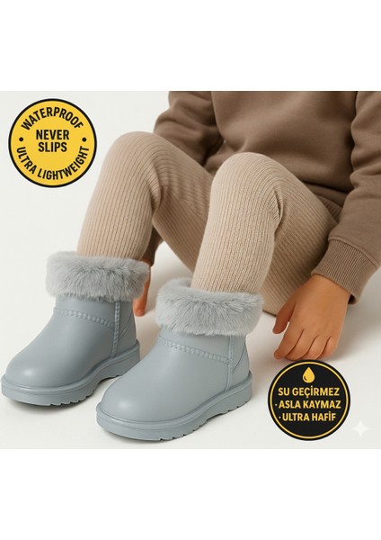 Çocuk Kışlık Kar Yağmur Botu– Su Geçirmez, Peluş Astarlı, Eva W10290-225 Tokio Borreguito Modeli