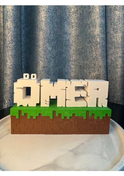 Isme Özel Minecraft Blok Dekor