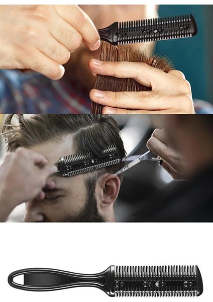 2 Jiletli Kırık Saç Sakal Düzletme Inceltme Tarağı Saç Ve Sakal Düzleştirici Tarak Kuaför Tarağı fiyatları