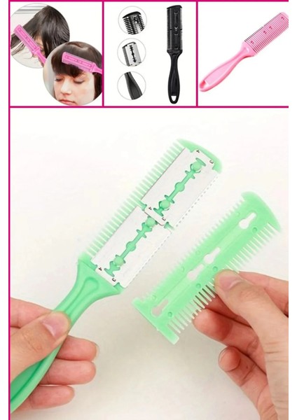 2 Jiletli Kırık Saç Sakal Düzletme Inceltme Tarağı Saç Ve Sakal Düzleştirici Tarak Kuaför Tarağı modelleri