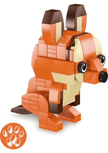 Blok Hayvan Figürleri - Kanguru 116 Parça