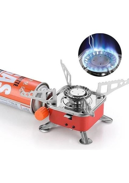 Kare Kamp Mini Gazlı Ocak Piezo Ateşlemeli Taşınabilir Katlanır Pişirme Ocağı fırsatları