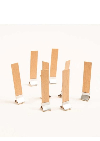 Ahşap Mum Fitili ve Yapışkanlı Sehpa, 60 Adet, 20MM x 100MM x 0.5mm modelleri