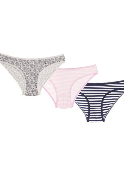 Renkli Desenli 3lü Slip Külot fiyatları