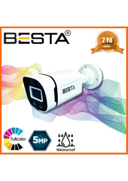 5 Mp 1440P 10 Dış Mekan Kameralı Ip Poe Güvenlik Seti modelleri