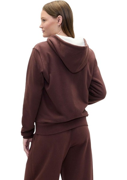 Relaxed Gap Logo Sherpa Astarlı Fermuarlı Sweatshirt - 804073 fiyatları