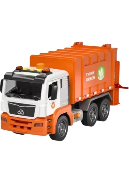 Ctoy Sesli ve Pilli Çöp Kamyonu Turuncu