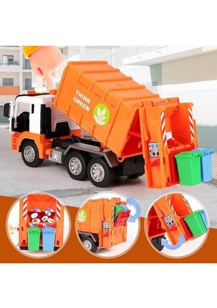 Ctoy Sesli ve Pilli Çöp Kamyonu Turuncu fırsatları