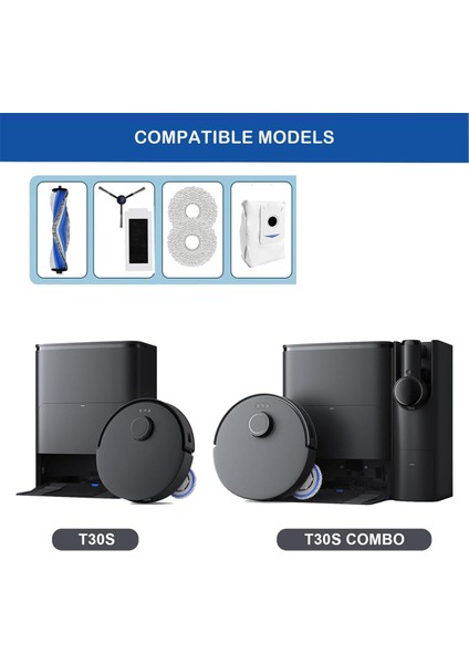 Ecovacs Deebot T30S/T30S Combo Robot Süpürge Aksesuar Kiti Için Yedek Parçalar (Yurt Dışından) fırsatları
