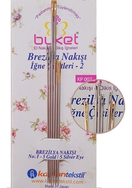 Brezilya Nakış Iğnesi - 6 Adet - KP007 fiyatları