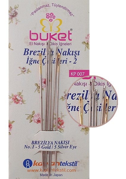 Brezilya Nakış Iğnesi - 6 Adet - KP007 fırsatları