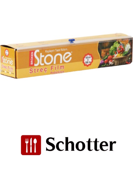 Pvc Gıda Streç Film – 45 cm x 300 M – 9 Mic (1 Adet)