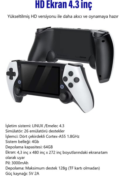 4.3 Inç Kablosuz Retro Video Oyun Konsolu HDMI Çıkışlı Taşınabilir Atari 20.000 Oyun 3000 Mah fırsatları