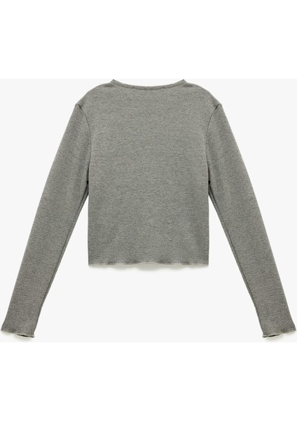 Uzun Kollu Bisiklet Yaka Triko Pijama Üstü fiyatları