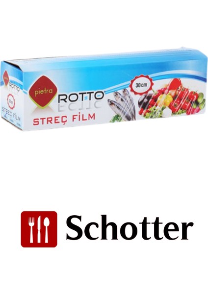 Pvc Gıda Streç Film – 30 cm x 150 M – 8 Mic (1 Adet)