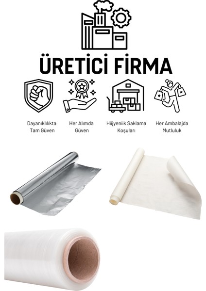 Pvc Gıda Streç Film – 30 cm x 150 M – 8 Mic (1 Adet) fırsatları