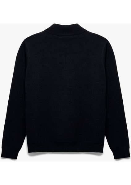 Uzun Kollu Viskon Karışımlı Yarım Fermuarlı Triko Kazak fırsatları