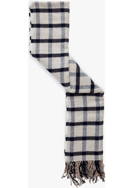 Püsküllü Ekoseli Uzun Atkı fiyatları