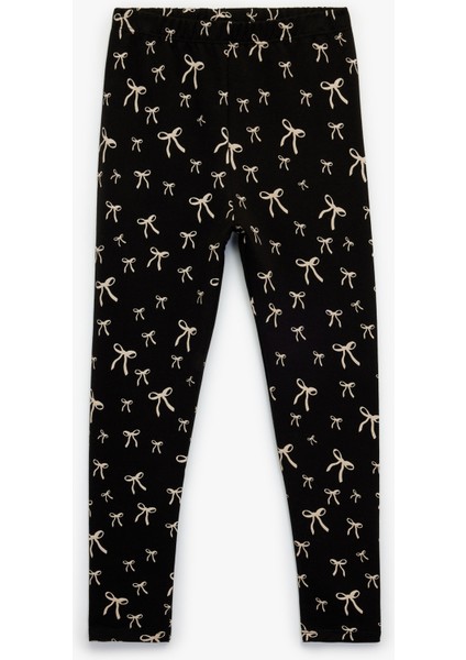 Fiyonk Baskılı Beli Lastikli Pamuklu Tayt fiyatları