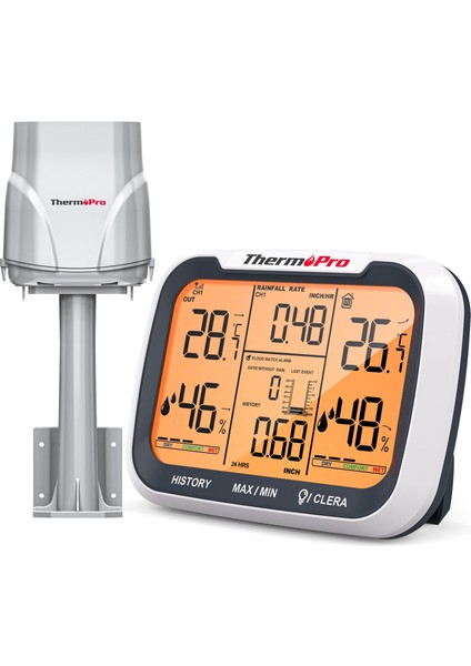 TP270 Termometre Iç/dış Mekan Profesyonel Dijital Sıcaklık ve Nem Ölçer