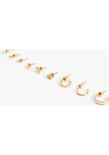 9'lu Çelik Halka ve Top Küpe Seti fiyatları