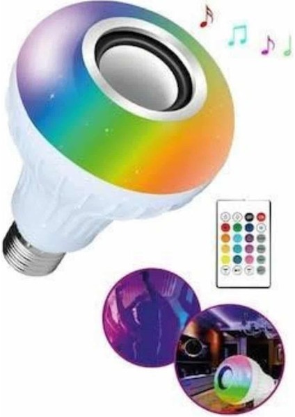 Zengezur Bluetooth Hoparlör Akıllı Rgb LED Işık Renk Değiştirme Ses Bombası Ampül Görünümlü indirimleri