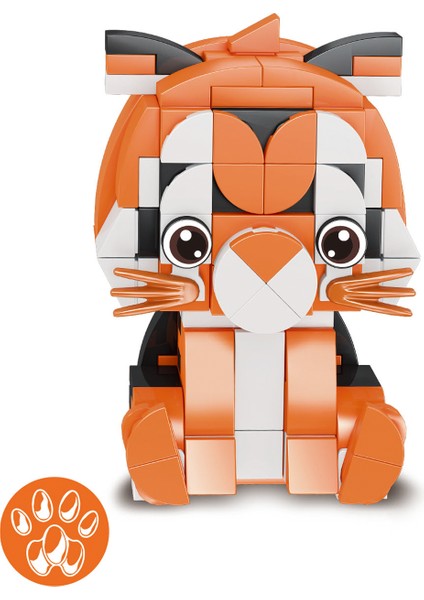 Blok Hayvan Figürleri - Kaplan 148 Parça