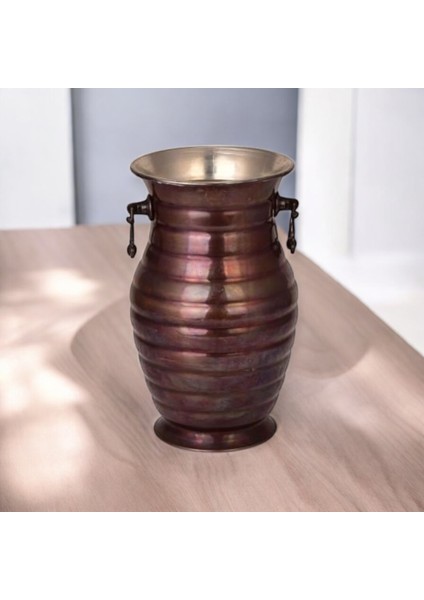 Oksitli Sümbüllü Bakır Vazo